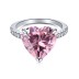 925 Sterling Silver Pink Zirconia 12*12 Love Heart Rings 70300016