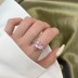 925 Sterling Silver Pink Zirconia 12*12 Love Heart Rings 70300016