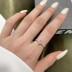 925 Sterling Silver Zirconia Pink Heart Rings 70300022