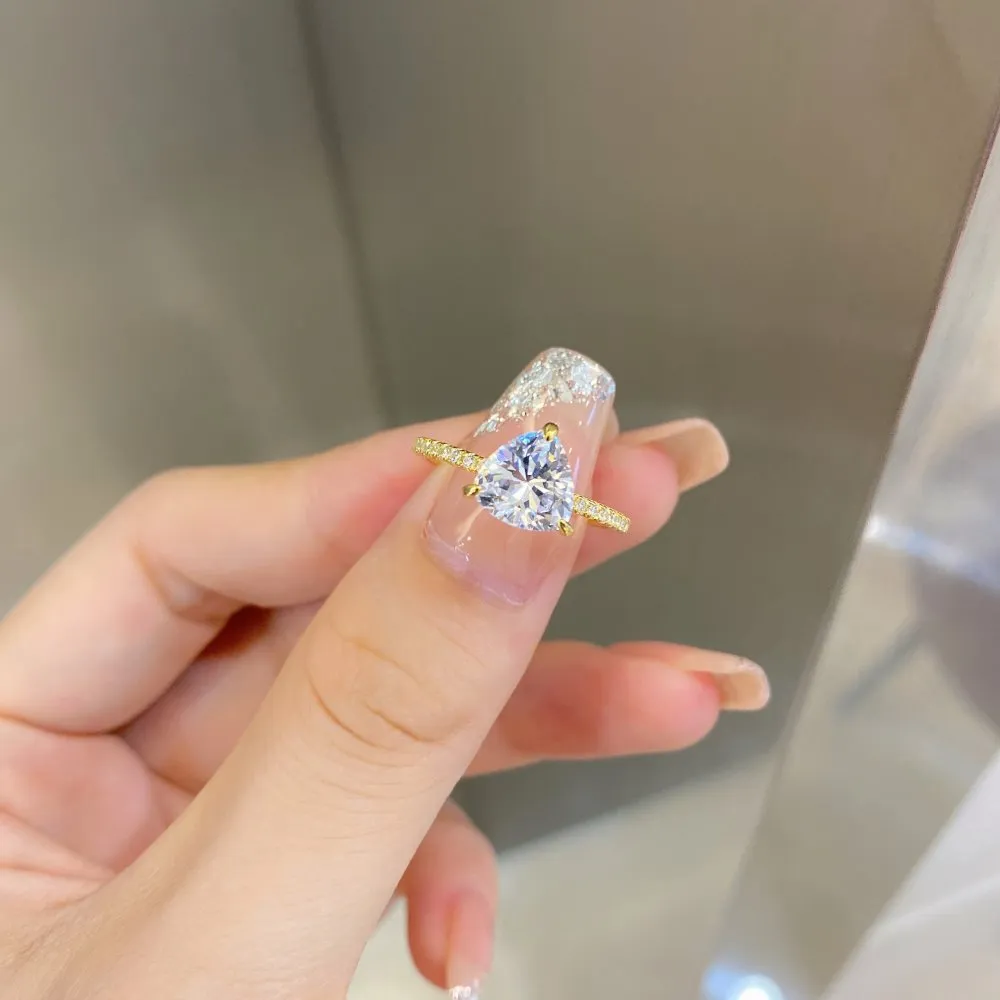 Plump Heart Zirconia Wedding Party Ring 70300024 - image1