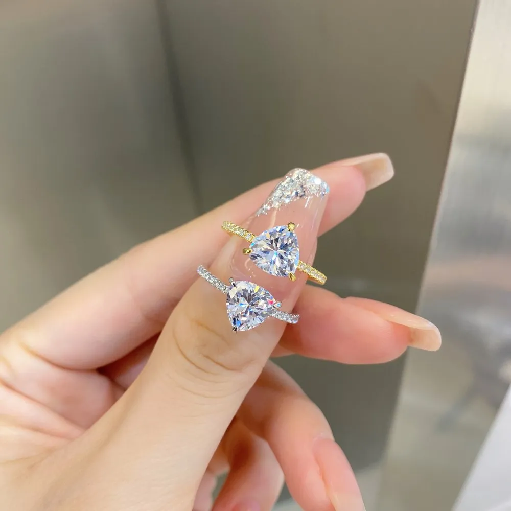 Plump Heart Zirconia Wedding Party Ring 70300024 - image2