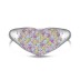 Rainbow Zirconia Heart Wedding Party Ring 70300026