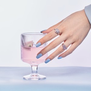 Rainbow Zirconia Heart Wedding Party Ring 70300026