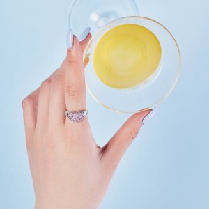 Rainbow Zirconia Heart Wedding Party Ring 70300026