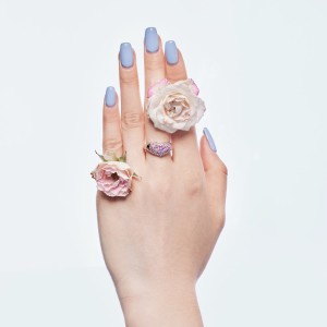 Rainbow Zirconia Heart Wedding Party Ring 70300026