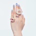 Rainbow Zirconia Heart Wedding Party Ring 70300026