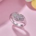 Rainbow Zirconia Heart Wedding Party Ring 70300026