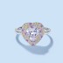 Rainbow Zirconia Heart Wedding Party Ring 70300030