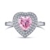 Rainbow Zirconia Heart Wedding Party Ring 70300030