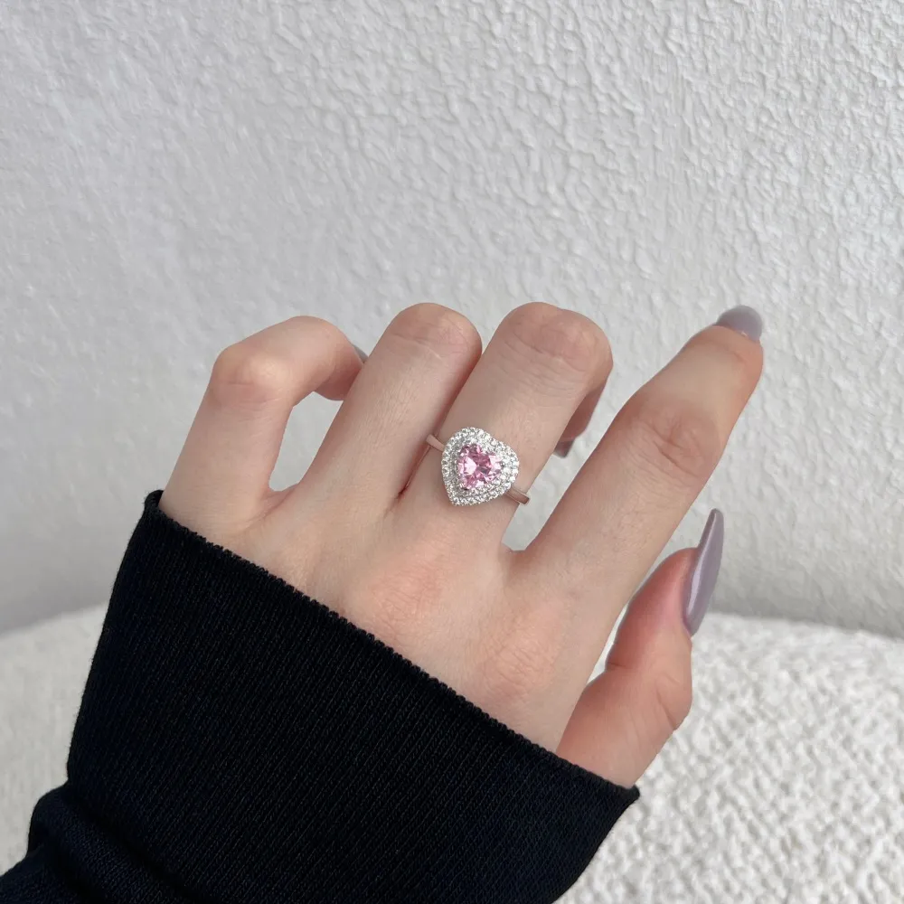 Rainbow Zirconia Heart Wedding Party Ring 70300030 - image2