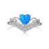 Lab Opal Zirconia Heart Promise Ring 70300033