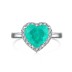 Vintage Paraiba Zirconia Heart Party Ring 70300035