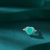 Vintage Paraiba Zirconia Heart Party Ring 70300035