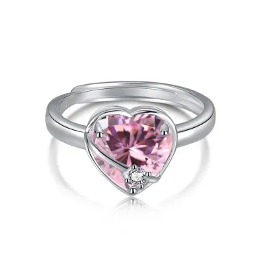 Barbie Pink Heart Zirconia Wedding Party Ring 70300036