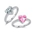 Sparkle Heart Zirconia Wedding Party Ring 70300039