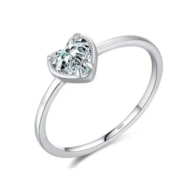 Tiny Heart Zirconia Wedding Party Ring 70300040