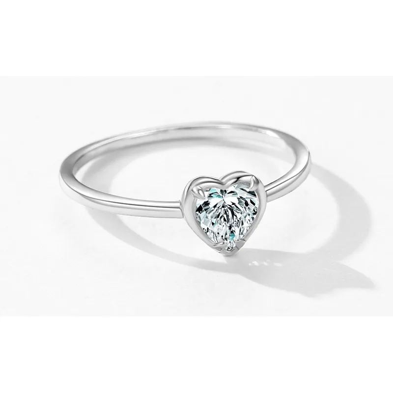 Tiny Heart Zirconia Wedding Party Ring 70300040 - image2