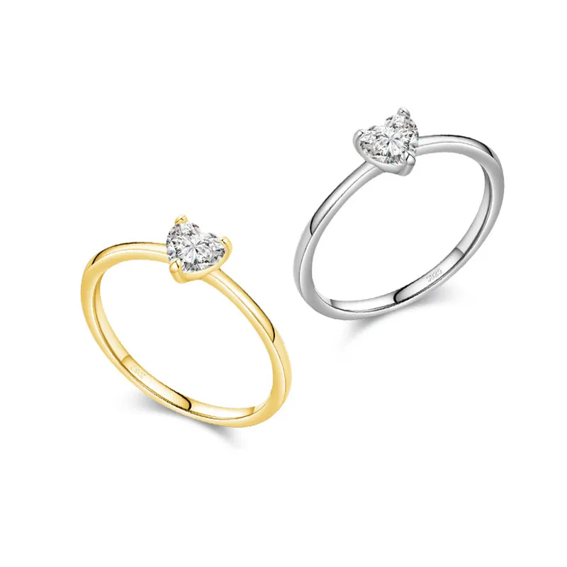 Tiny Heart Zirconia Wedding Party Ring 70300042 - image1