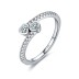 Double Hearts Zirconia Wedding Party Ring 70300045