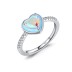 AB White Heart Zirconia Wedding Party Ring 70300047