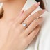AB White Heart Zirconia Wedding Party Ring 70300047