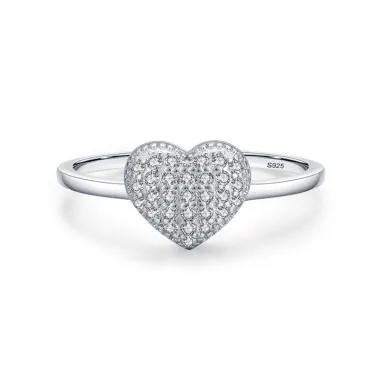 Unique Zirconia Heart Wedding Party Ring 70300049