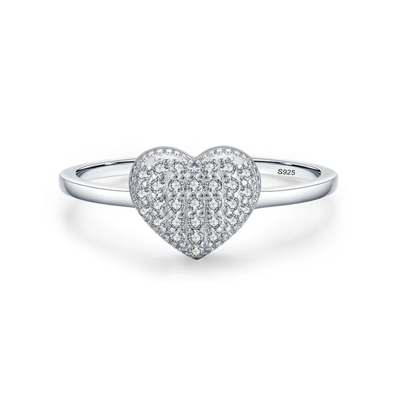 Unique Zirconia Heart Wedding Party Ring 70300049