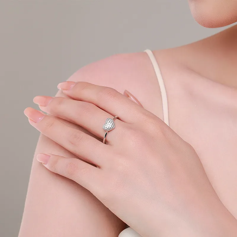 Unique Zirconia Heart Wedding Party Ring 70300049 - image1