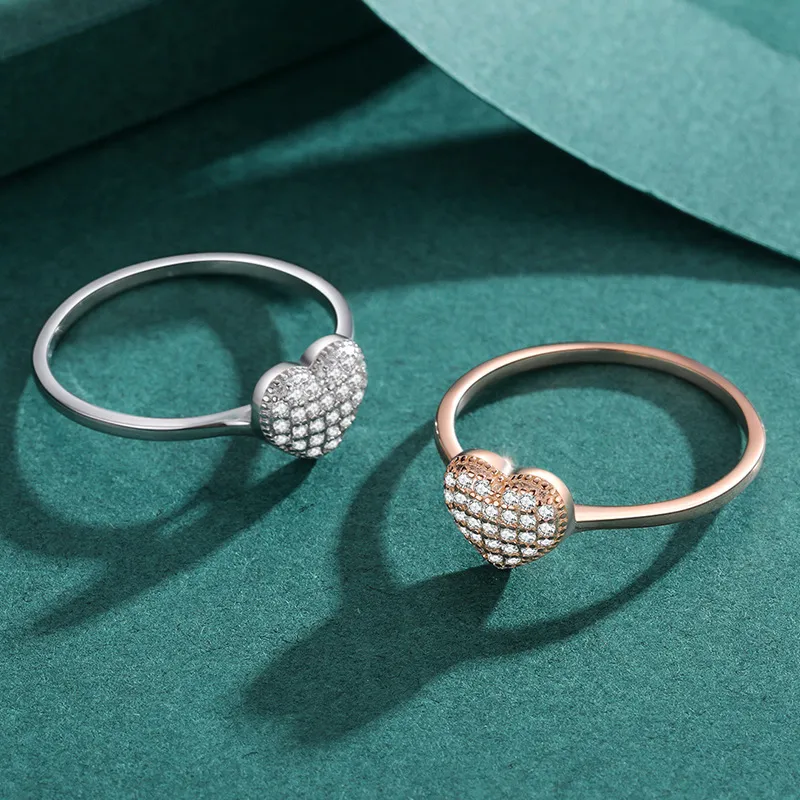 Unique Zirconia Heart Wedding Party Ring 70300049 - image2