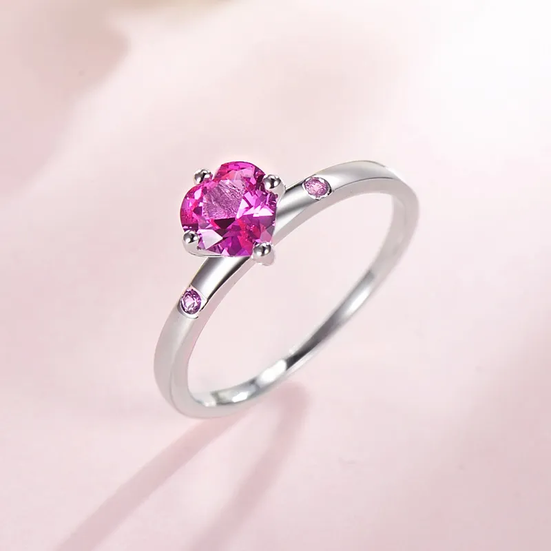 Minimalist Hearts Zirconia Wedding Party Ring 70300050 - image1
