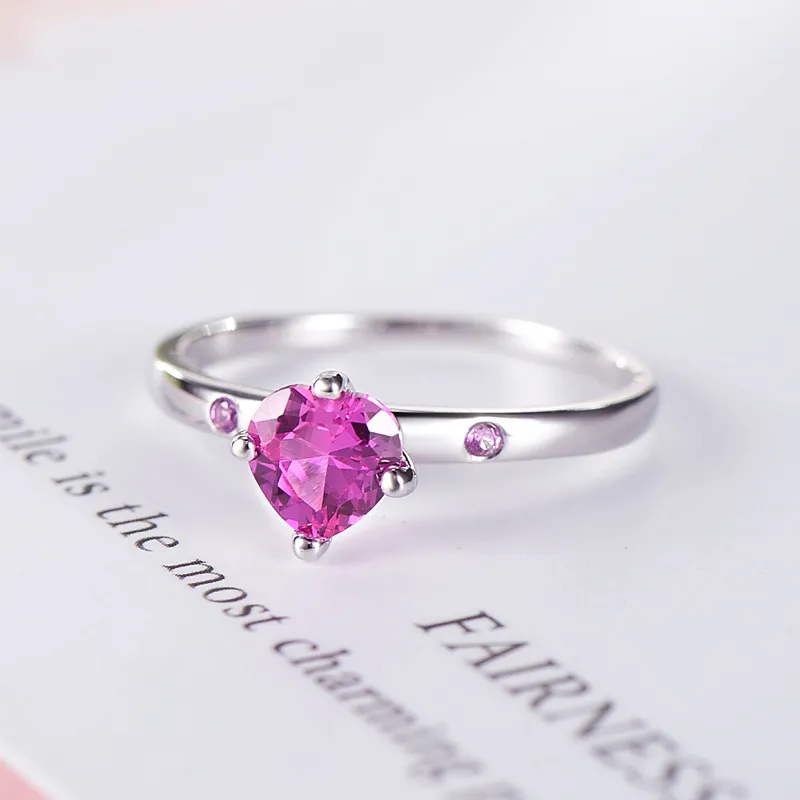 Minimalist Hearts Zirconia Wedding Party Ring 70300050 - image2