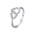 Double Hearts Zirconia Wedding Party Ring 70300052