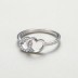 Double Hearts Zirconia Wedding Party Ring 70300052