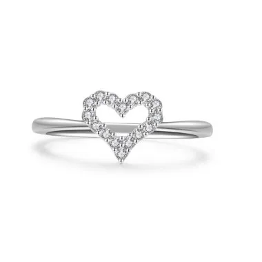 Minimalist Hearts Zirconia Wedding Party Ring 70300053