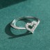 Minimalist Hearts Zirconia Wedding Party Ring 70300053