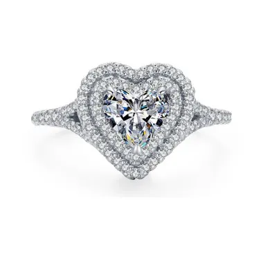Trendy Dainty Heart Zirconia Wedding Party Ring 70300055