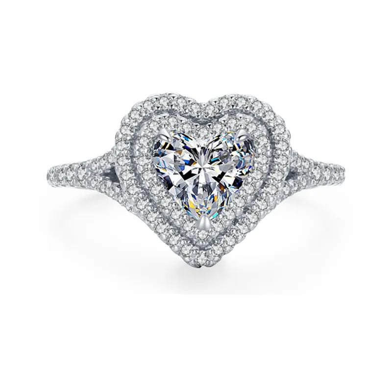 Trendy Dainty Heart Zirconia Wedding Party Ring 70300055