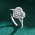 Trendy Dainty Heart Zirconia Wedding Party Ring 70300055