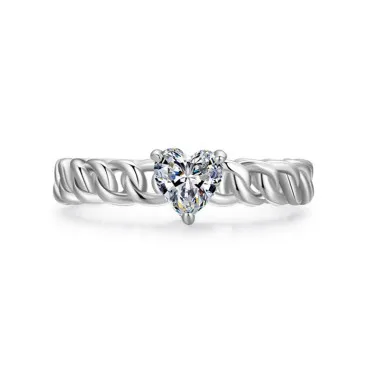 Chain Links Hearts Zirconia Wedding Party Ring 70300057