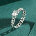 Chain Links Hearts Zirconia Wedding Party Ring 70300057