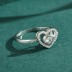 Love Heart Inlaid Zirconia Wedding Party Ring 70300058