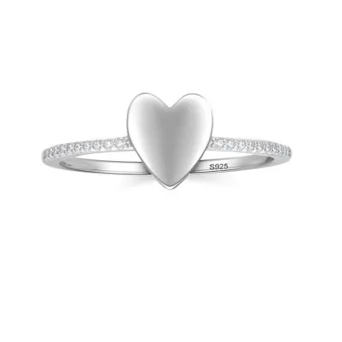 Tiny Heart Stackable Zirconia Party Ring 70300059