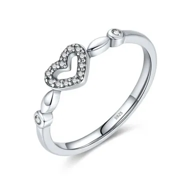 Vintage Tiny Heart Stackable Zirconia Party Ring 70300061