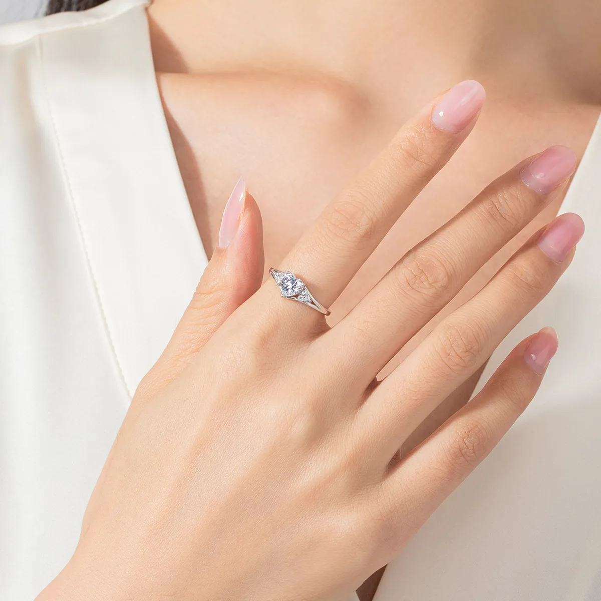 Vintage Heart Stackable Zirconia Wedding Party Ring 70300062 - image2