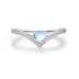 Vintage Heart Stackable Moon Stone Zirconia Ring 70300063