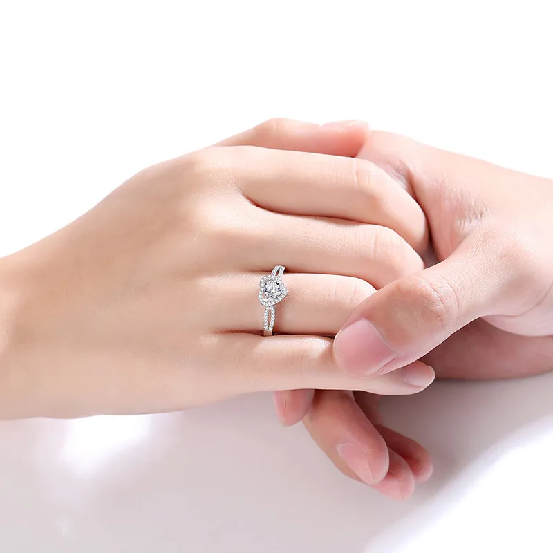 5A Cubic Zirconia Heart Ring 70300065 - image2
