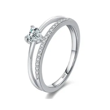 Hearts Zirconia Wedding Party Ring 70300069