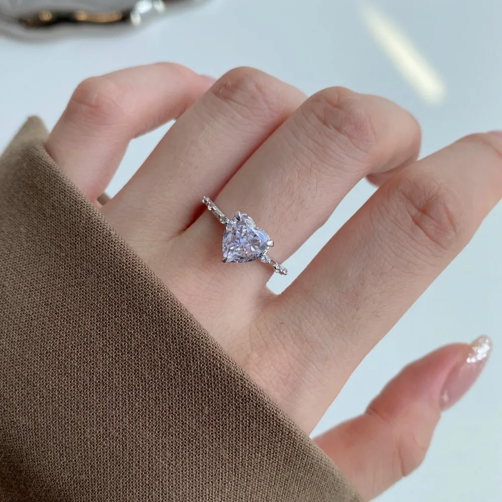 8A Zirconia Love Heart Ring 70300072 - image1