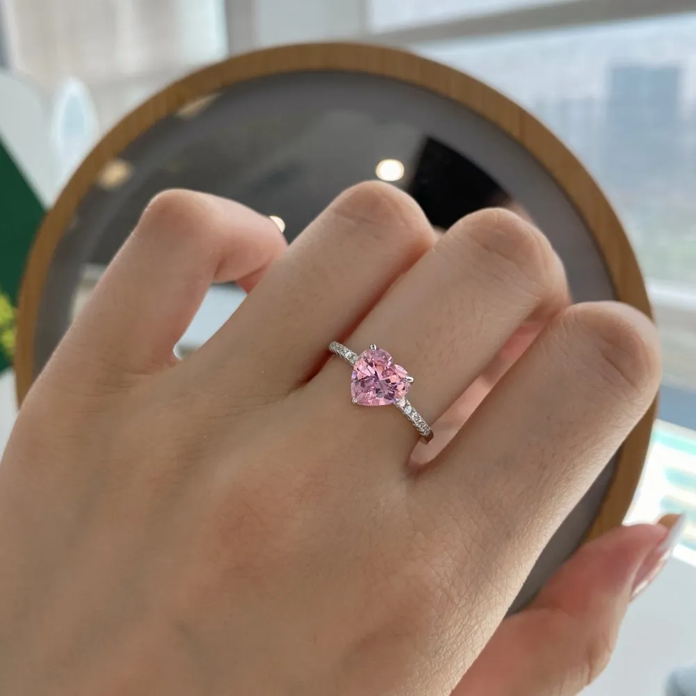 Classical Zirconia Love Heart Ring 70300073 - image2