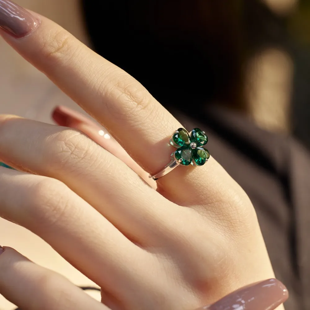 Zirconia Flower Heart Band Ring 70300074 - image1